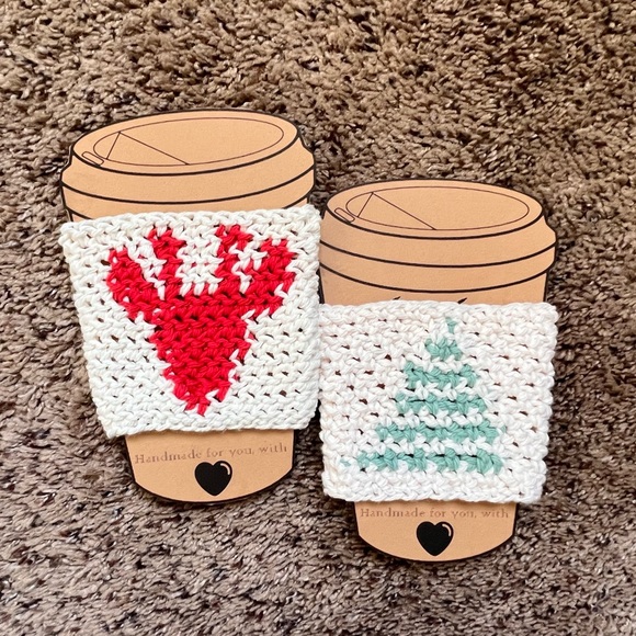 Hand Crafted Other - 2 Holiday Coffee Cozies